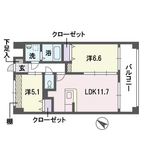 グランパーク天神 間取り