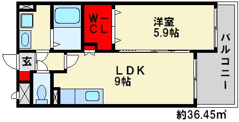 Amix.K（アミックス・ケー） 間取図　※現状優先
