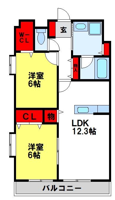 グラシーズコート ※反転間取り