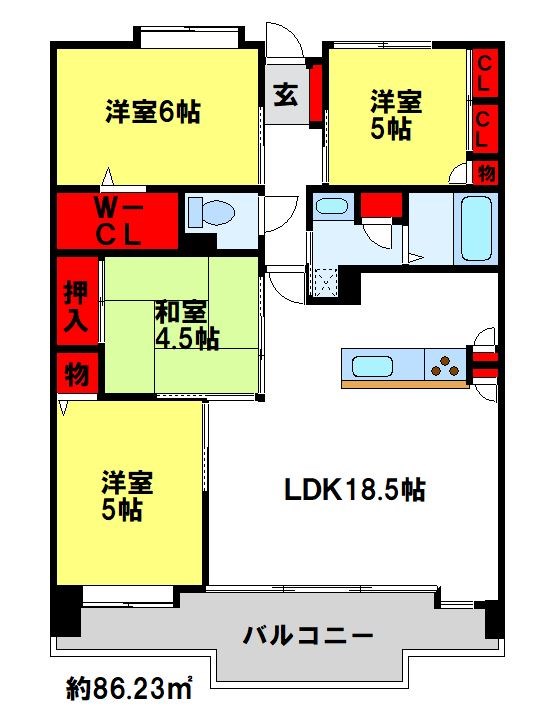 アソシアテラス筑紫野 間取り図