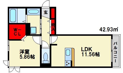 アムールハイム春日原 間取り図
