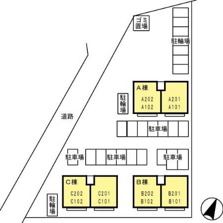 イストワールファミリアA棟 駐車場
