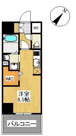 ニューガイアリルーム平尾駅前No.24 間取り