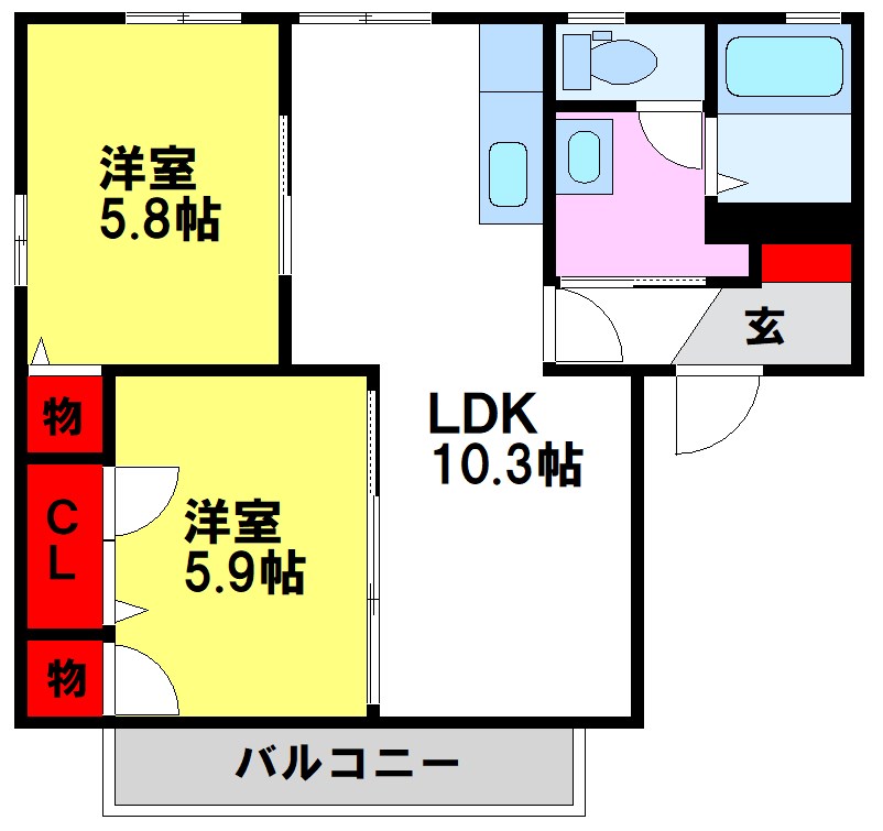 パインハウス国分 間取り