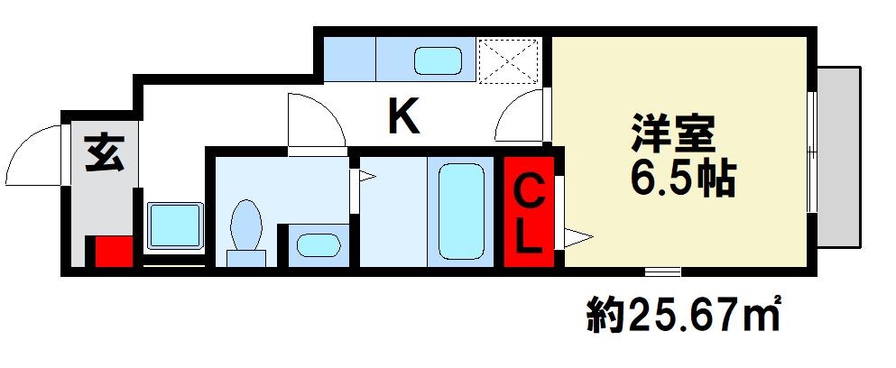 クレール筑紫野 間取り図　イオンが近くて便利です。