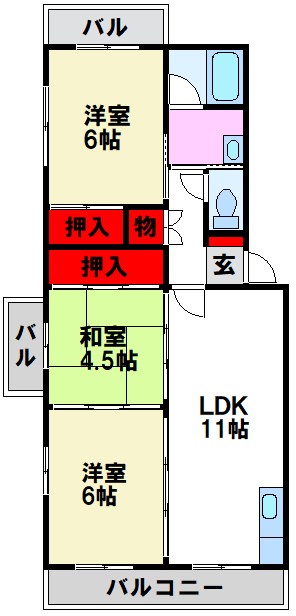 コーポラス国分 間取り
