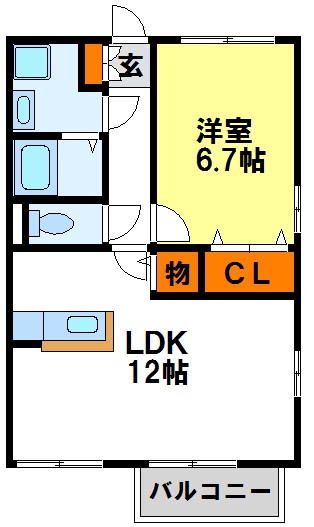 コスモアネックス 広い1LDK間取り
