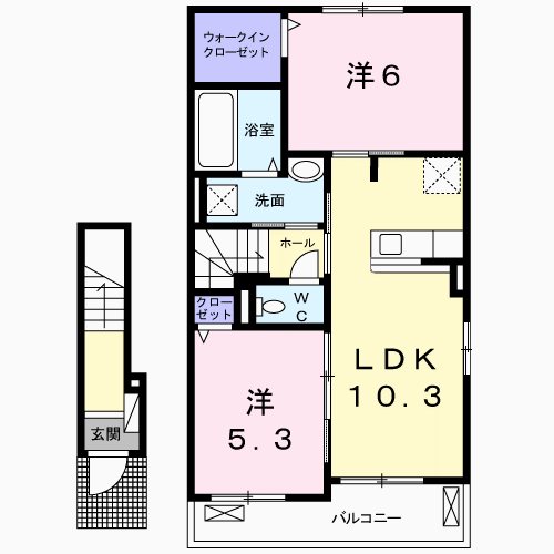 ワイタカミヤ　Ⅰ 間取り