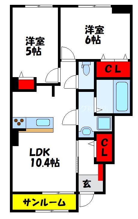 ワイタカミヤ　Ⅱ 粕屋町でのお部屋探しは、トーマスリビングへご相談下さい