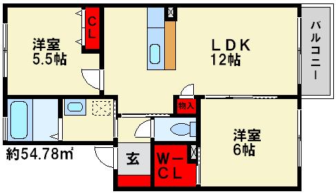 クレストリバー 間取図　※現状優先　1Fは専用庭