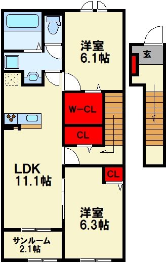 フェリーチェ B 間取り