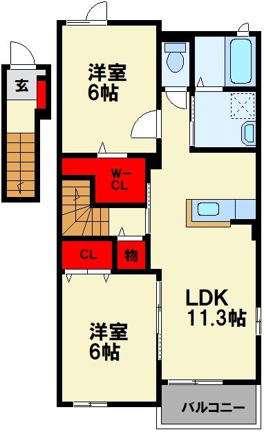 スイートフィオーレ E 間取り