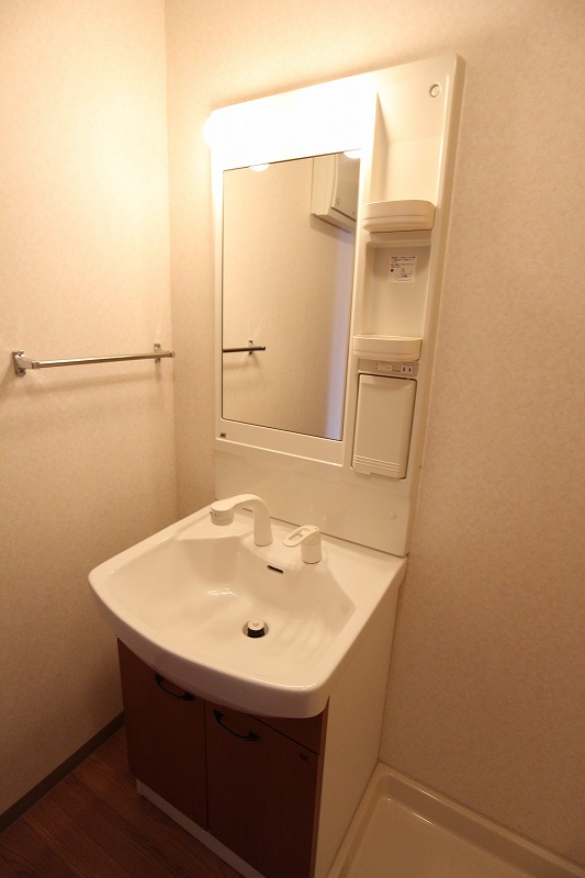 アルビレオB棟  照明付きのシャンプードレッサー。