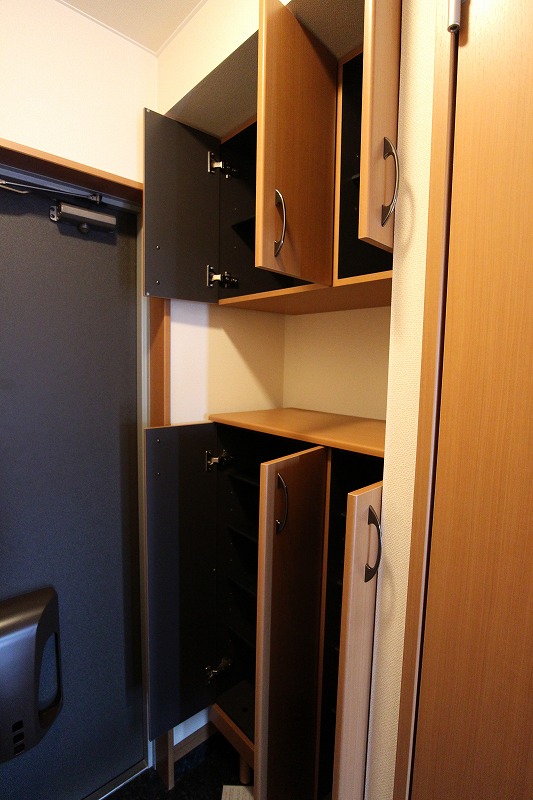 アルビレオB棟  大容量のシューズボックスで女性の方も安心です。