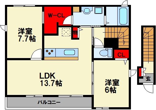 グラシュプレーヌⅧネクスト 間取り