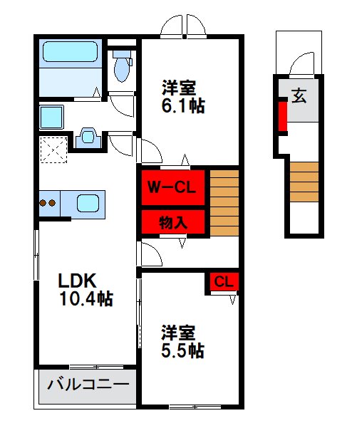 エクシード・ヴィラ津屋崎Ⅰ 間取り