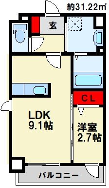 グラン ソレイユ井尻駅前 間取り　※現状優先