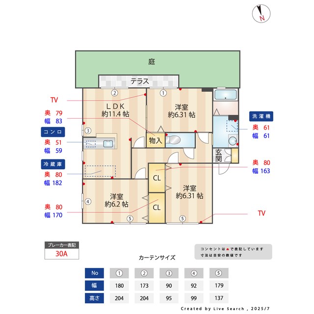 メゾンボヌールⅡ  間取り