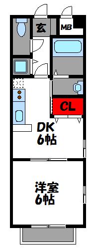 グランシャリオ壱番館 間取り（反転タイプ）