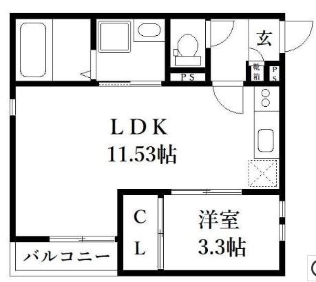 Grandtic F 朝倉街道 間取
