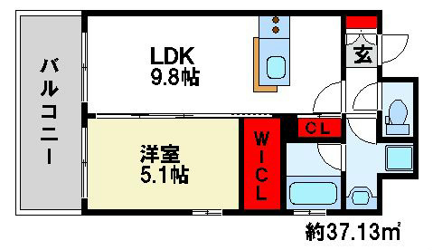R&R 間取り　お一人でも十分な広さです