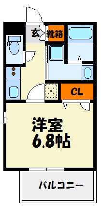 エンクレスト博多MATE 間取図※反転タイプ