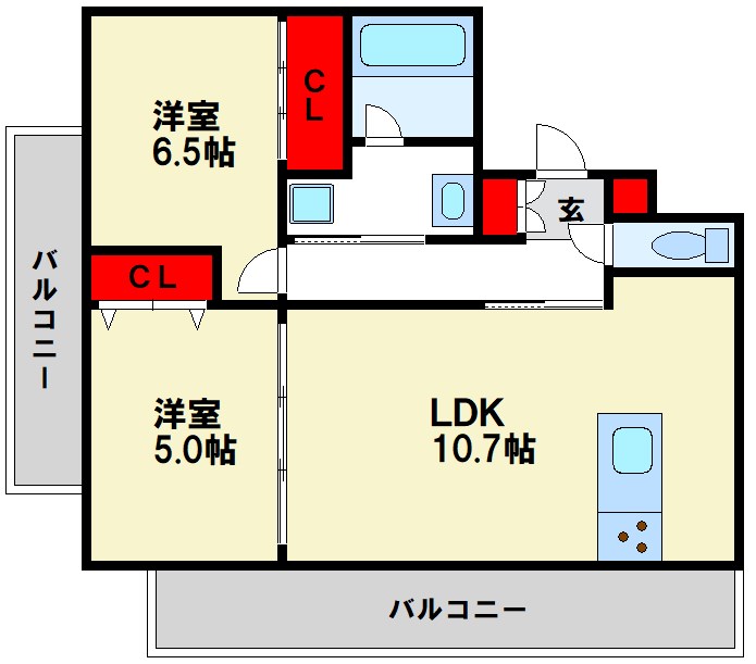 Quintet　Minami　Fukuoka 間取り