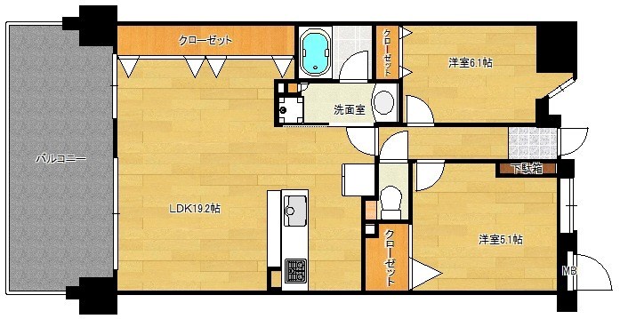 アプローズ薬院デュオイースト 間取り