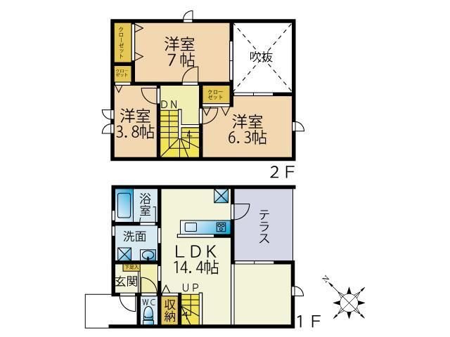 サンシャインＭ＆Ｓ 6号棟 間取り　※現状優先