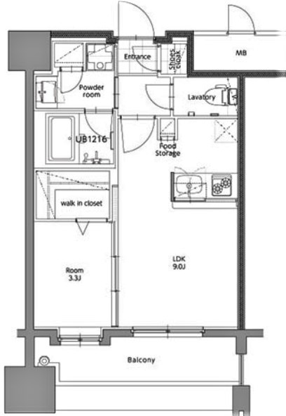 エンクレスト博多STYLE  間取り図です。