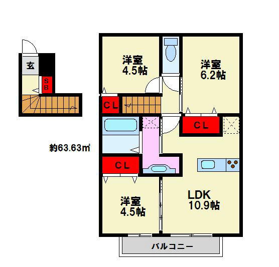 Ｄ-room南福岡Ⅲ 間取り　※現状優先