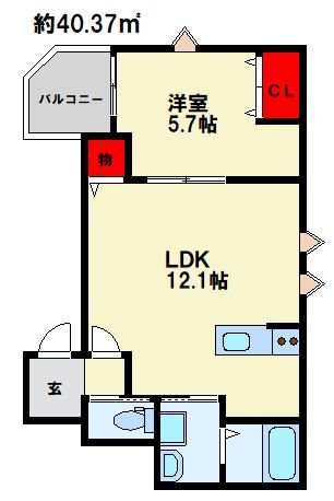 井尻2丁目新築アパート 間取り　※現状優先