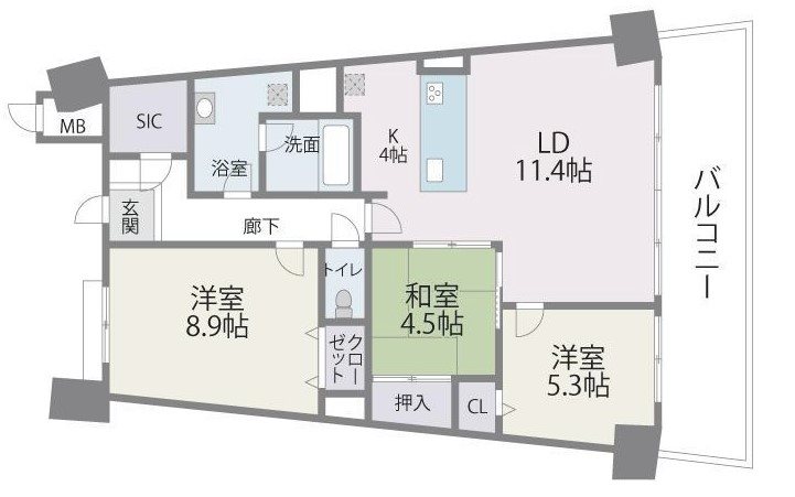 福岡県福岡市東区香椎照葉３丁目 間取り図