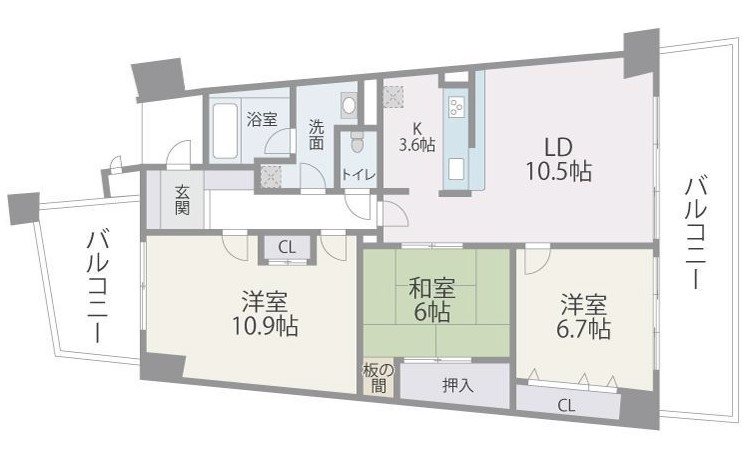 福岡県福岡市東区香椎照葉３丁目 間取り図