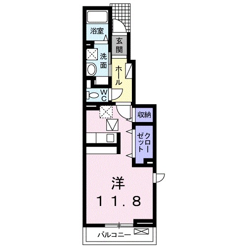 アルドーレ東合川　Ａ 間取り