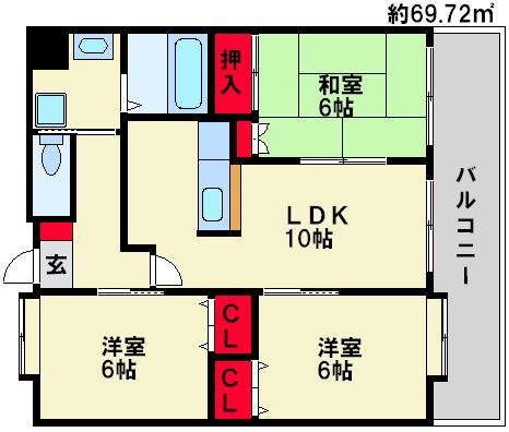 シャトーポルテ 間取図