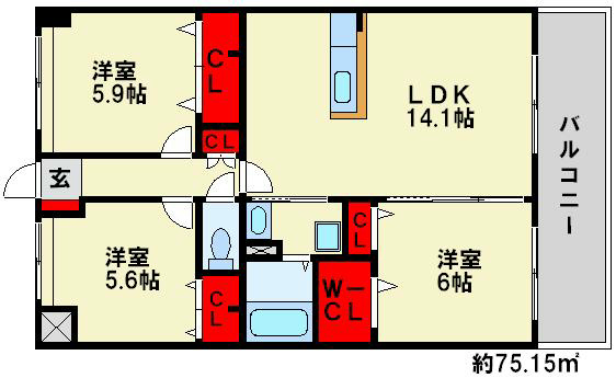 シャトーポルテ弐番館 間取図