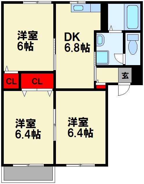 レジデンスINN（レジデンスイン）A棟 間取り