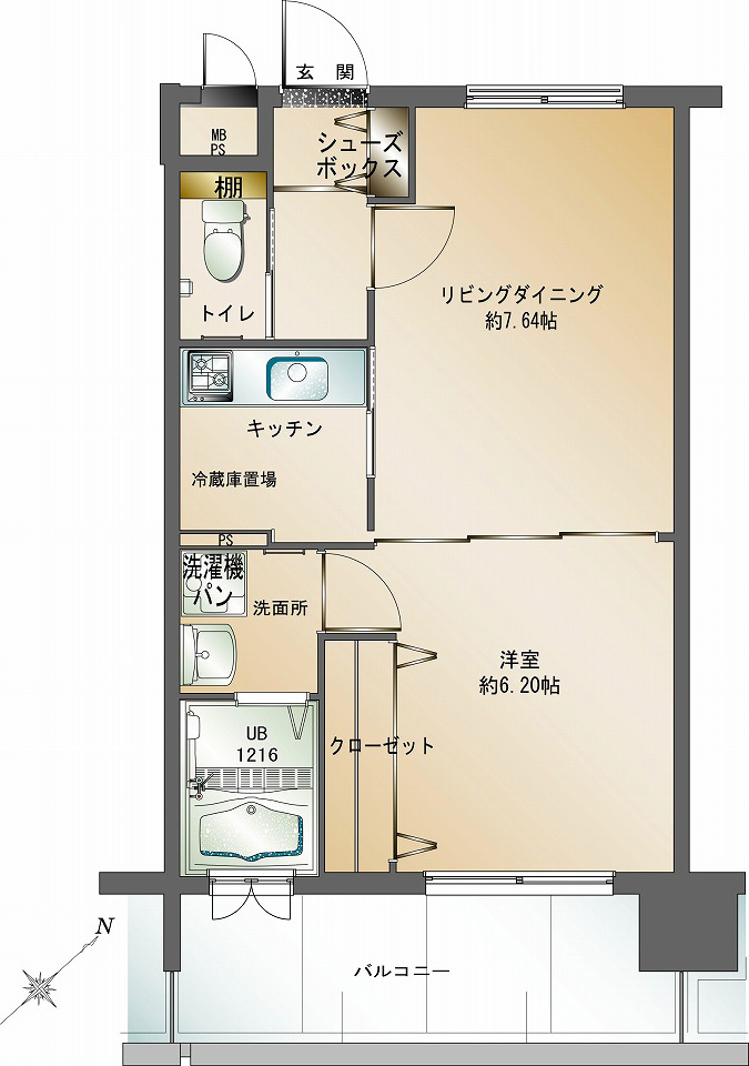 エンクレスト天神南Ⅲ 間取り