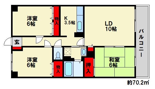 メゾングランヴェール 間取り　※現状優先