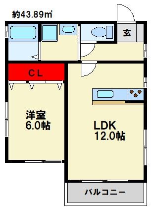 サクシード筒井 間取り　※反転タイプ　現状優先