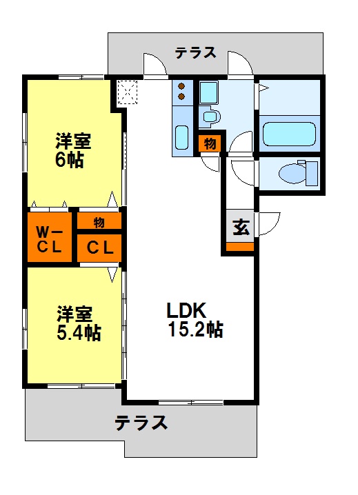 マテリアール 間取り　反転タイプです。