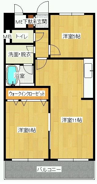 グランピア吉塚Ⅱ 間取り