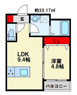 グランレーヴ井尻　A棟 間取り　※現状優先