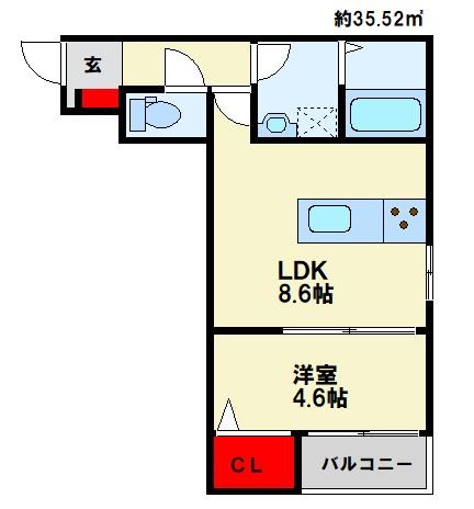 グランレーヴ井尻　A棟 間取り　※現状優先