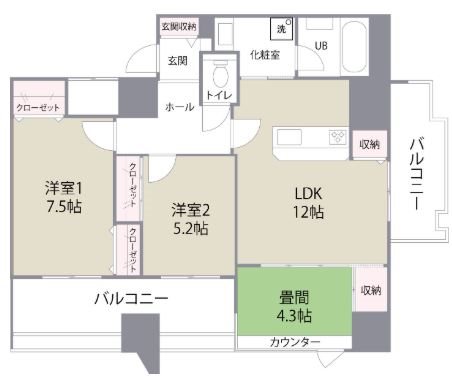 福岡県福岡市博多区比恵町13-3 間取り