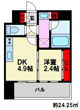 ヴィラージュ高宮ストリート 間取り　※反転タイプ　現状優先