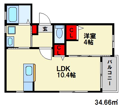 Diacuore（ディアクオーレ） 間取り　※反転タイプ　現状優先