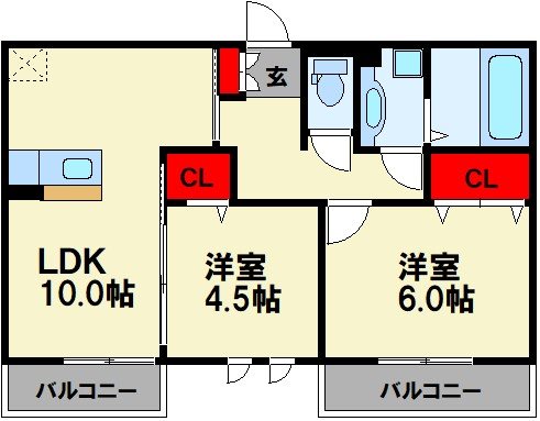 ディールーム後藤寺 A棟 間取り