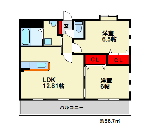 エントピア麦野  間取図